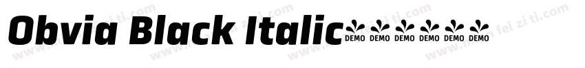 Obvia Black Italic字体转换